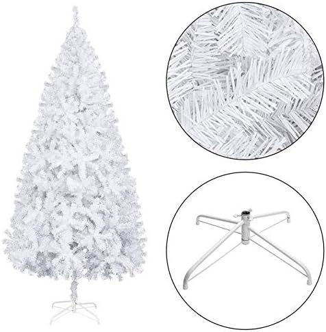 Arbore de Crăciun artificial Yumuo 7ft, copaci de Crăciun cu creion cu 950 de ramuri și suport de metal alb, decorare sezonieră