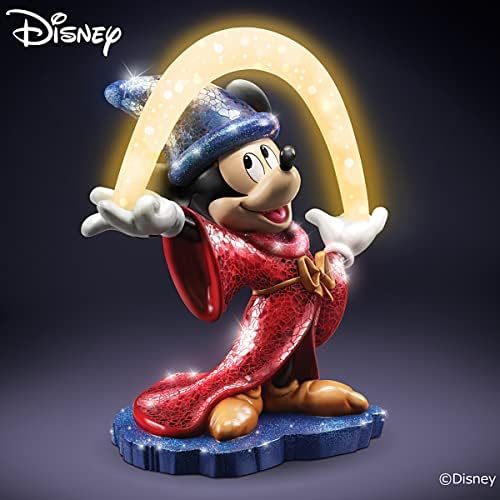 Bradford Exchange Disney Fantasia Mickey Mouse Mouse Illuminate Glass Sculpture