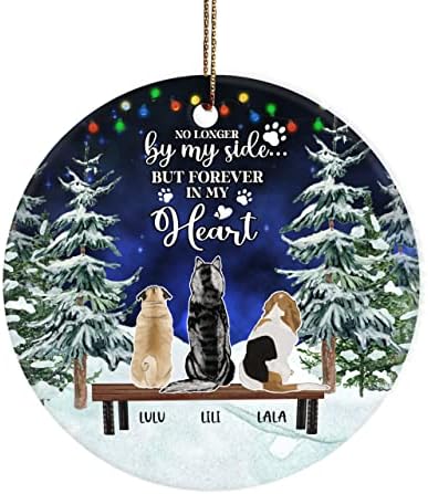Personalizate Pet Memorial Ornament pierdut de câine cadou pom de Crăciun Ornament decorare QznG 1