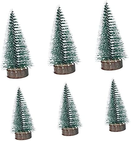 Pretyzoom Artificial de Crăciun Artificial de Crăciun 6pcs Tabletop Holiday Cm copac acasă mic desktop Mini Pine Birou Decorare