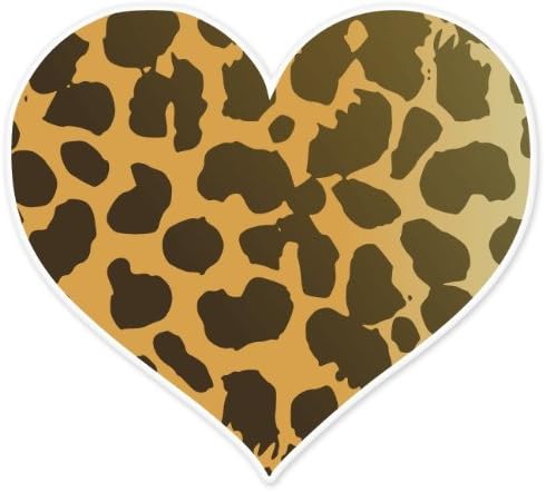 Cheetah Animal Animal Print Heart Car Bumper Bumper 4 x 4