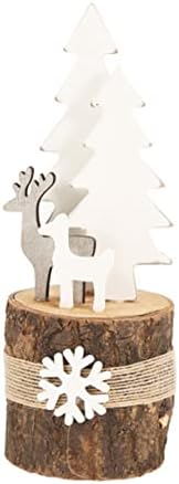 Ornamente de grămadă de lemn besportble elk decor ornament de casă artificiales para simulare de copac de Crăciun Statuie de