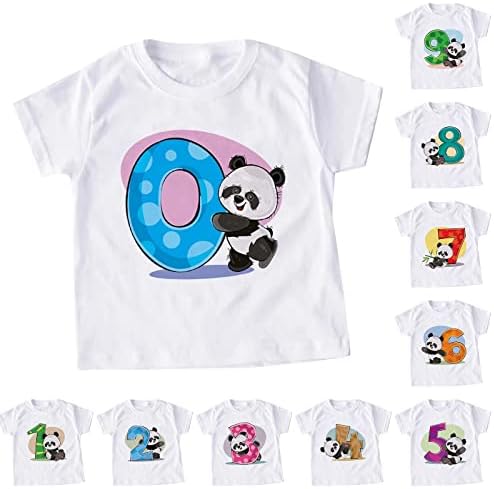 Baschet cu mânecă băiat pentru băieți pentru băieți de vară cu mânecă scurtă panda de desene animate tricouri TOPS Outwear