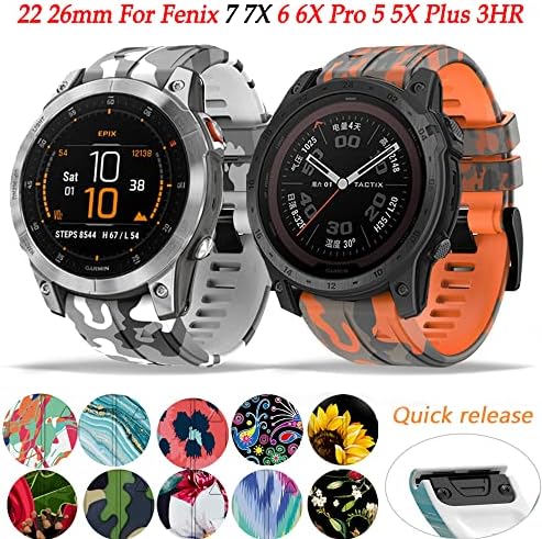 SAWIDEE 26 22mm silicon cu versiune rapidă Watchband pentru Garmin Fenix ​​7 7x 6 6x Pro 5x 5 Plus 3 HR MK2 Easyfit Smart Watch Watch Band Correa Correa