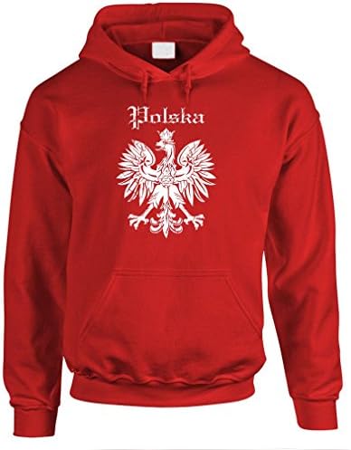 The Goozler Polska Eagle - Polish Poloniag Pride Pride - Pullover Hoodie, Roșu, Mare