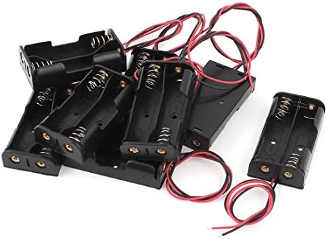 Aexit 8pcs Baterii din plastic, încărcătoare și accesorii Suport pentru cutii de stocare a bateriei pentru 2 x 1,5V benzi de