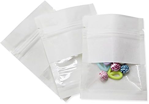 100 buc Kraft hârtie fereastra sac pentru Zip plat auto sigiliu blocare alimentare depozitare pungi Fermoar Lock bomboane ambalare