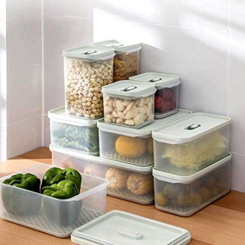Hemoton Clear Container frigider depozitare coșuri frigider sertar Organizator sertar frigider cutie de depozitare suport ouă tăvi pentru ouă suport raft frigider pentru cămară acasă utilizare frigider 1. Cutie de depozitare pentru tacâmuri 4L