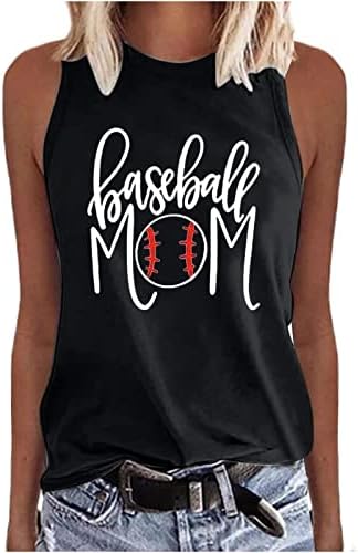 Mama Camasa pentru femei Baseball Mama Tricouri Ziua Mamei Tricouri cadou scrisoare imprimare Casual fără mâneci Tee Topuri