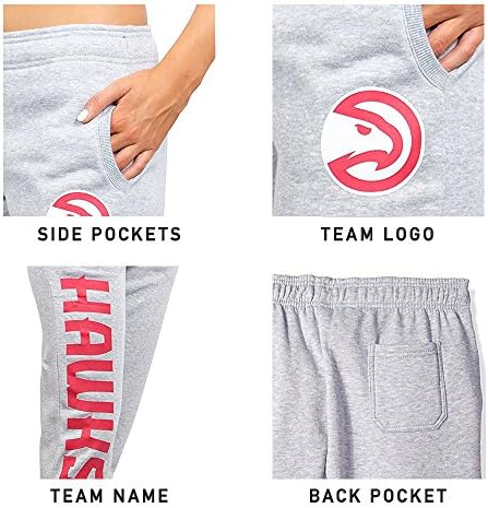 Ultra Game NBA pentru femei Pantaloni de jogger pentru femei logo -uri active de pulover fleece