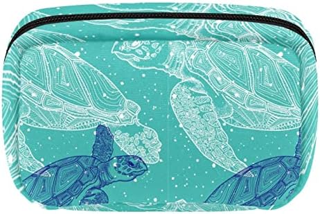 Geantă de machiaj UNICEY, țestoase de mare geantă de viață marină viață cosmetică geantă portabilă tote tren de călătorie organizator