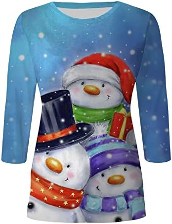 Mamă pulovere pentru femei Crewneck Craciun fericit cămăși cu mânecă lungă pentru fete haine relaxate de iarnă pentru femei