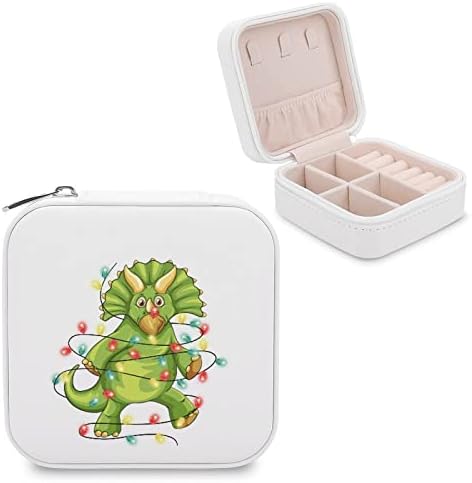 Lumini de Crăciun dinozaur cutie de bijuterii Fun Animal PU mic caz portabil de Călătorie Organizator de vacanță afișare cutie