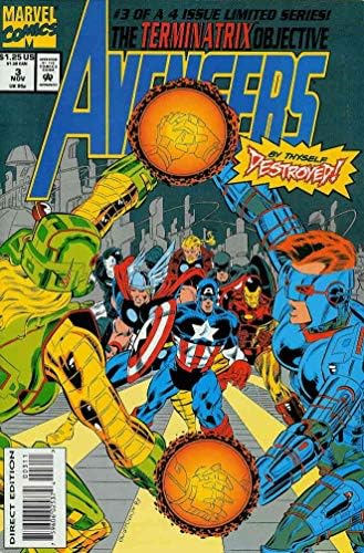 Avengers: obiectivul Terminatrix # 3 VG; carte de benzi desenate Marvel