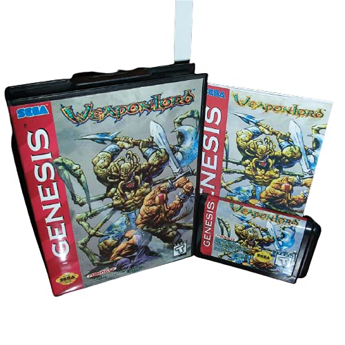 Aditi Arme Lord Us Cover cu cutie și manual pentru Sega Megadrive Genesis Video Game Console 16 bit MD Card