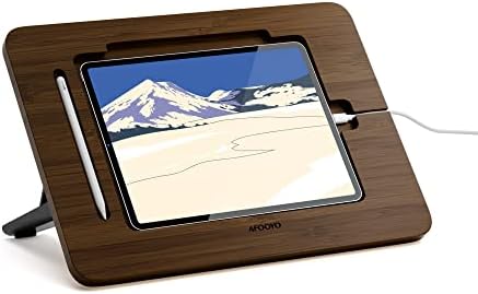 Afooyo Bamboo iPad Stand - portabil și reglabil 5 unghiuri, laptop, ridicare, stand de citire a cărților, potrivire 9.7/10.2/10.5/10.9/11