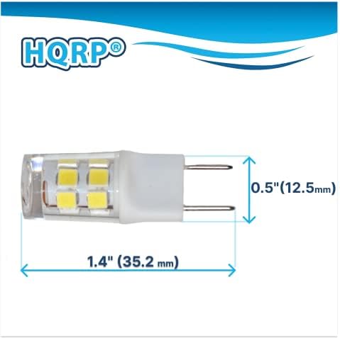 Hqrp 2-Pack G8 Bi-Pin 17 LED-URI bec SMD 2835 alb rece pentru montarea luminii, lămpi de birou, Suporturi de perete Sconces