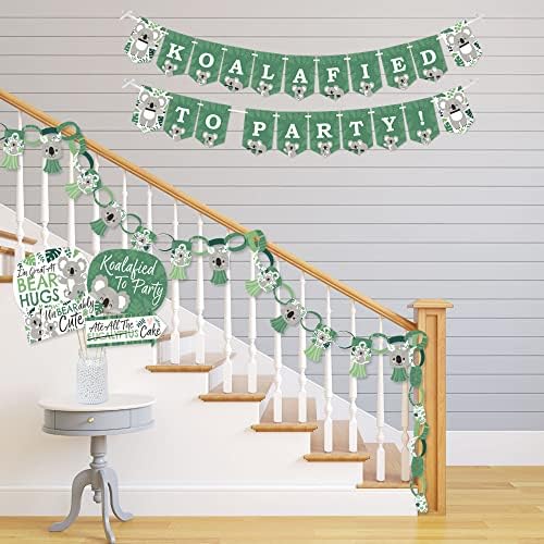 Big Dot of Happiness Koala Cutie - Banner și Photo Caboth Decorations - Pety Birthday Party and Baby Duș Supplies Kit - Pachetă Dotorrific