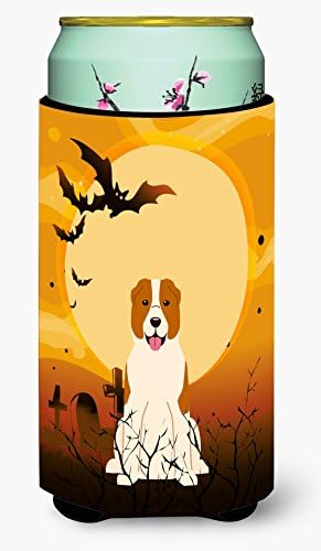 Caroline's Treasures BB4315TBC Halloween Halloween Asia Centrală Shepherd Dog Băiețel înalt, Can Mânecă mai rece Hugger Mașină Băutură lavabilă Mânecă Hugger izolator pliabil Băut Izolat Izolat,