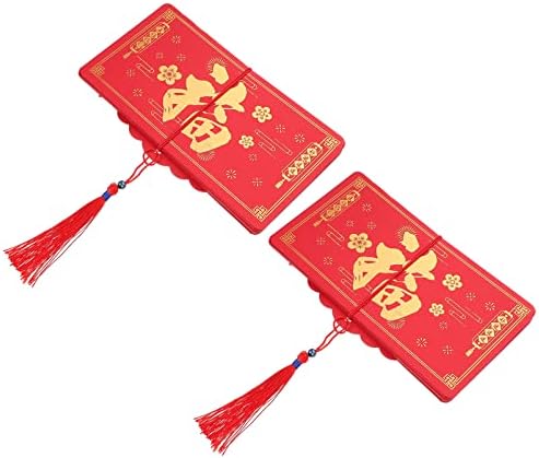 BESTOYARD 2 buc 2022 Anul Nou Chinezesc plic roșu caracter Fu bani norocoși pachete roșii Festivalul chinezesc Hong Bao Plicuri