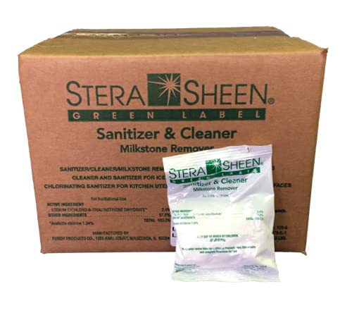 Cutie de 100 - 2 uncie Stera -Sheen Green Label Pachete de igienizare SSG1002