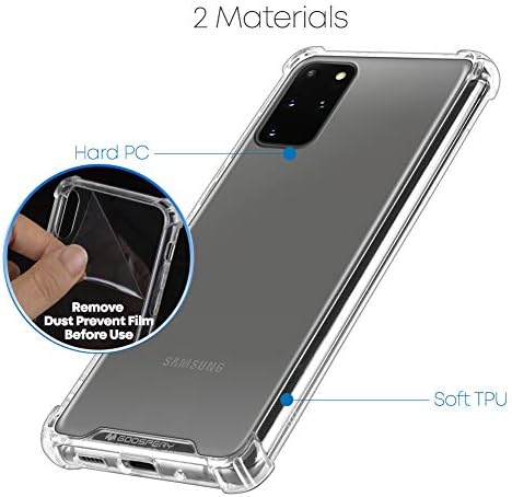 Husă GOOSPERY Galaxy S20 Plus, husă de protecție transparentă cu colțuri întărite, husă de telefon hibrid subțire rezistentă