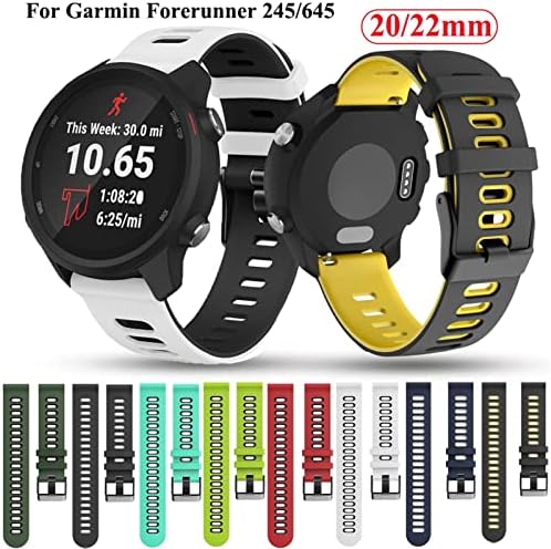Ttucfa Silicon sport curea pentru Garmin 245 brățară Watchband Band pentru Garmin Forerunner 245 645 Smartwatch 20 22mm bratara curea