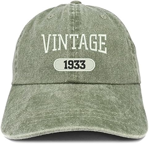 Magazin de îmbrăcăminte la modă Vintage 1933 brodat 90 de ani coroana moale spălat capac de bumbac