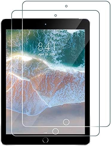 iPad Air 2 protector de ecran, [pachet 2] Film Premium din sticlă călită [Duritate 9H] [rezistent la zgârieturi] [HD Clear]