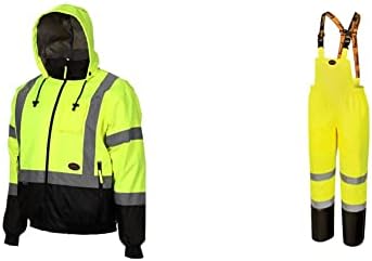 Jacheta bombardier pentru siguranță pionieră pentru bărbați - echipament de ploaie reflectorizant impermeabil - clasa 3 - Hota