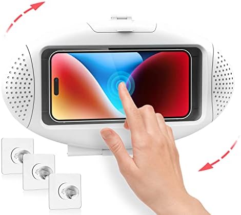 Suport telefon de duș cu apă impermeabilă anti -ceață ecran tactil de rotație de 480 de grade Duș Duș Telefon Bătărie pentru
