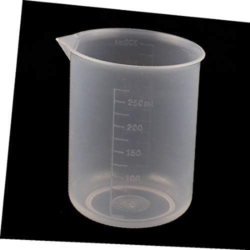 X-Dree 5 PC-uri de 250 ml laborator școlar transparent recipient lichid de plastic care măsoară pahar (Becher della tazza di