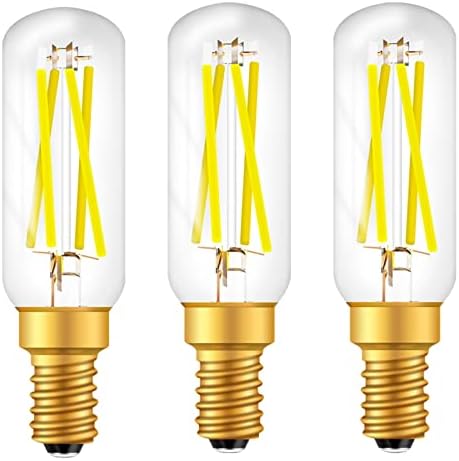 Bec LED E12 Dimmable, bec tip B echivalent 40 Watt, Lumina zilei Alb 5000k Vintage Edison E12 candelabru bec, baza T6 Tubular