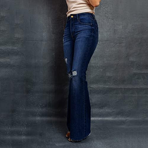 Blugi skinny pentru femei casual buzunare clasice clasice medii flacare y2k pantaloni pantaloni de pantaloni din denim întinse