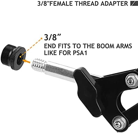 Adaptor cu fir cu șurub de 2 pachet, șurub de la 5/8 masculin până la 3/8 feminin cu șurub pentru tipul albastru/albastru de