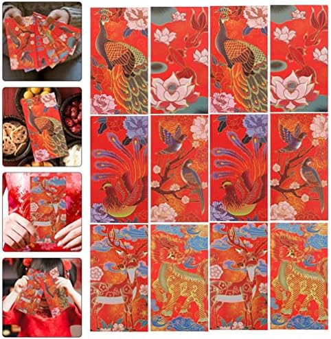 Cadouri chinezești Toyvian 2022 plicuri roșii de Anul Nou Chinezesc 18 buc an Hong Bao bani norocoși plicuri cadou pachet roșu