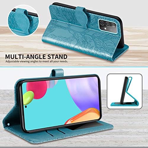 Oopkins proiectat pentru Samsung Galaxy A33 5g portofel caz, 3D relief PU portofel din piele caz cu sloturi de Card Stand cataramă