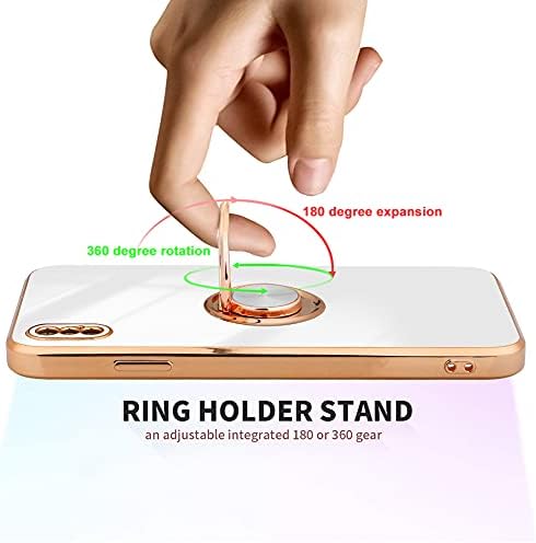 Carcasa Itelinmon pentru iPhone XS Max, anti-zgârietură anti-galben ultra-clar Kickstand Magnetic MONT MONT MONT pentru iPhone