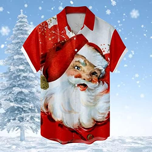 Wybaxz 2022 Crăciun pentru bărbați Crăciun Santa cadou 3d tipar digital de imprimare digitală tricou cu mânecă scurtă tricou