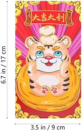 Plic roșu de Anul Nou chinezesc: Zodiac Tiger Anul Nou pachete de bani norocoși 30 buc Lai See Tiger Hong Bao plic de bani