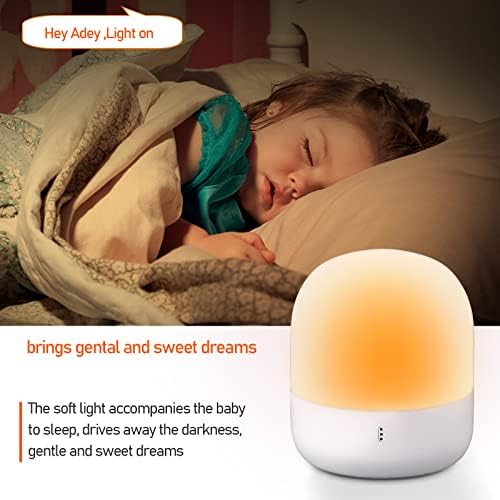 Lampă strălucitoare Ymenow Echo, lampă de masă vocală inteligentă Offline cu telecomandă pentru ventilator TV AC, lumină de noapte pentru copii