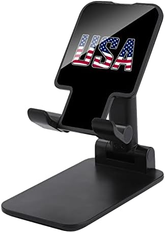 SUA Word sau text cu American Flag Telefon mobil suport pentru tabletă pliabilă Reglabil accesorii desktop pentru birou