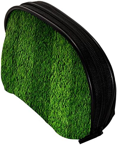 Geanta de machiaj mic, pungă cu fermoar Organizator cosmetic pentru femei și fete, iarbă de teren de fotbal