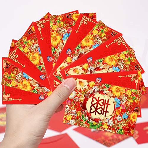 ABOOFAN mireasa cadouri Chineză roșu buzunar bani 80pcs Chineză nunta roșu plicuri norocos bani plicuri cadou numerar pachete