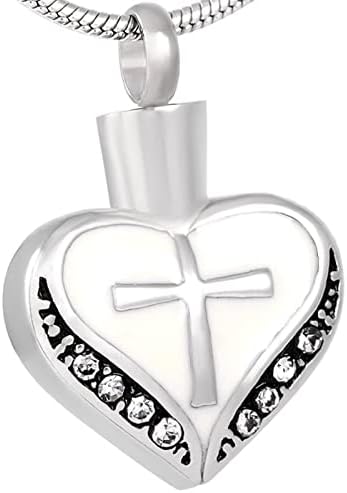 DOTUIARG inima forma cruce inox suvenir urnă Memorial Pet cenușă Bijuterii incinerare Pandantiv colier