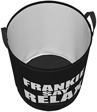 Frankie Say Relax Coș De Rufe Rotund Organizator Portabil Cutie De Depozitare Coș De Rufe Organizator Portabil De Rufe