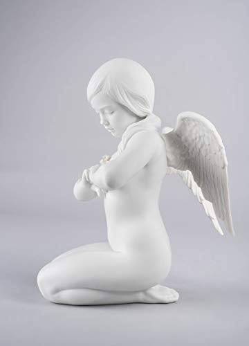Lladró Figurina îngerilor inimii cerești. Figura de înger din porțelan.