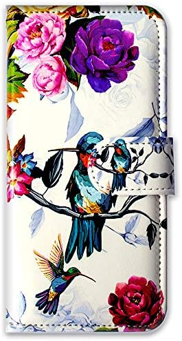BCOV Galaxy A54 Carcasă, Hummingbird in Flowers Bird Piele Flip Telefon Capacul portofelului cu suport pentru sloturi pentru