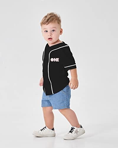 Baby Boys 1st Birthday baseball Shirt Rookie de un an vechi haine Petrecere Cadou scurt buton Tee