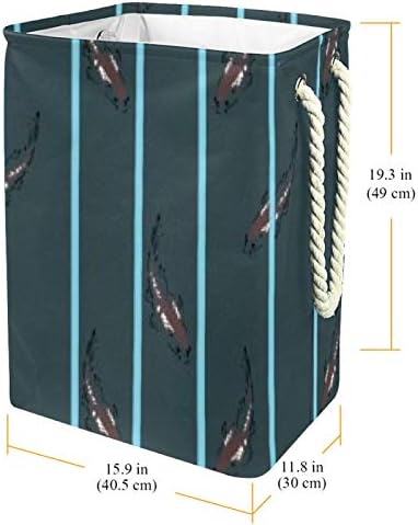 Inhomer Fish Forward 300d Oxford PVC haine impermeabile împiedică coș mare de rufe pentru pături jucării de îmbrăcăminte în